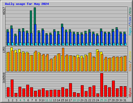 Daily usage for May 2024