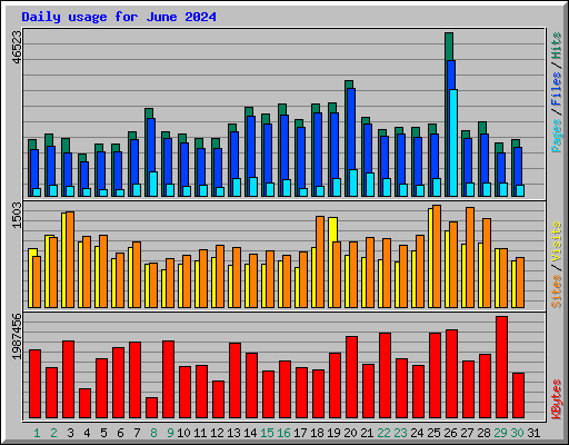 Daily usage for June 2024