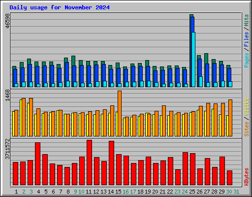 Daily usage for November 2024
