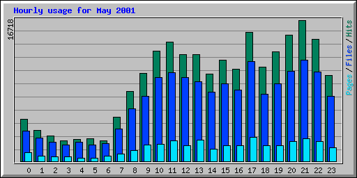 Hourly usage for May 2001
