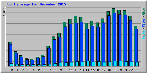 Hourly usage for December 2015