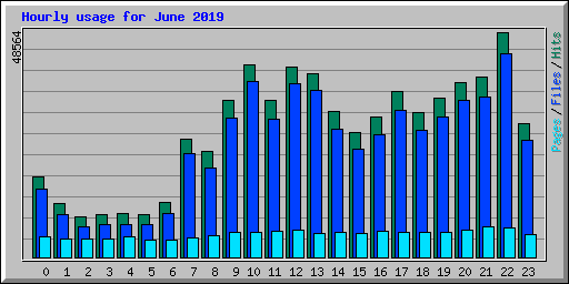 Hourly usage for June 2019