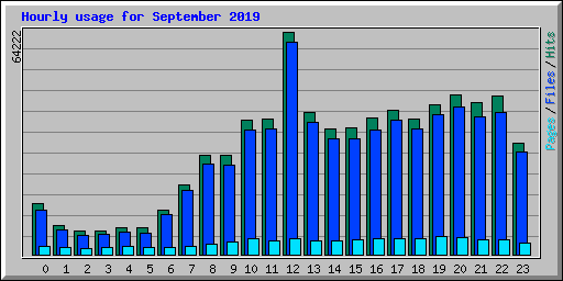 Hourly usage for September 2019