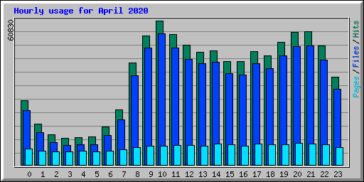Hourly usage for April 2020