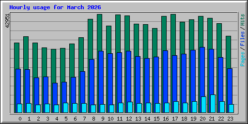 Hourly usage for March 2026