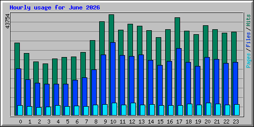 Hourly usage for June 2026