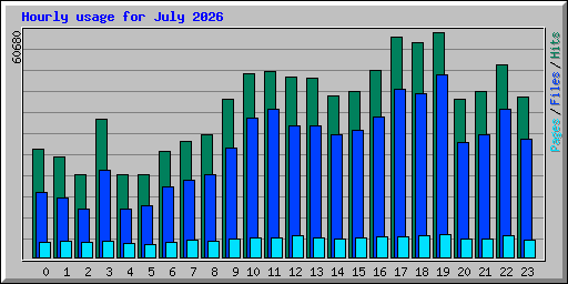 Hourly usage for July 2026