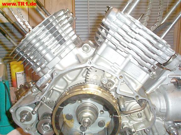 left side crankcase, both cylinders seated