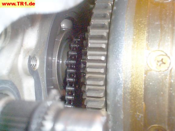 oil pump chain, on crankcase sprocket