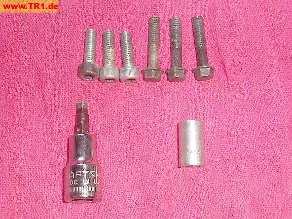 sidecover bolts, old and new