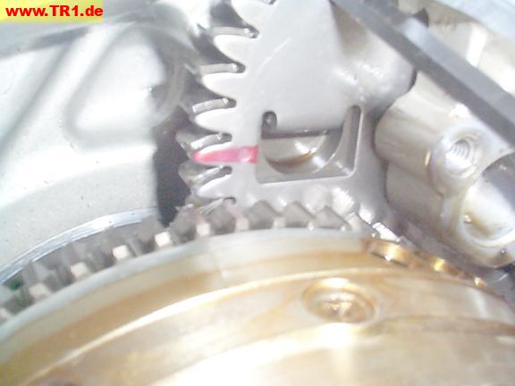 rear timing gear mark, colored
