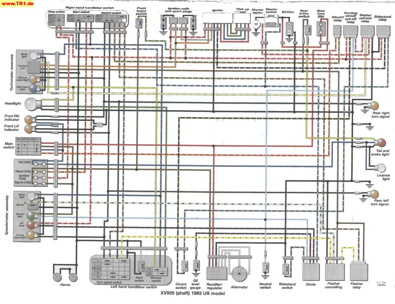 Tr1 Xv1000 Xv920 Wiring Diagrams Manfred S Tr1 Page All About Yamaha Tr1 Xv1000 Xv920