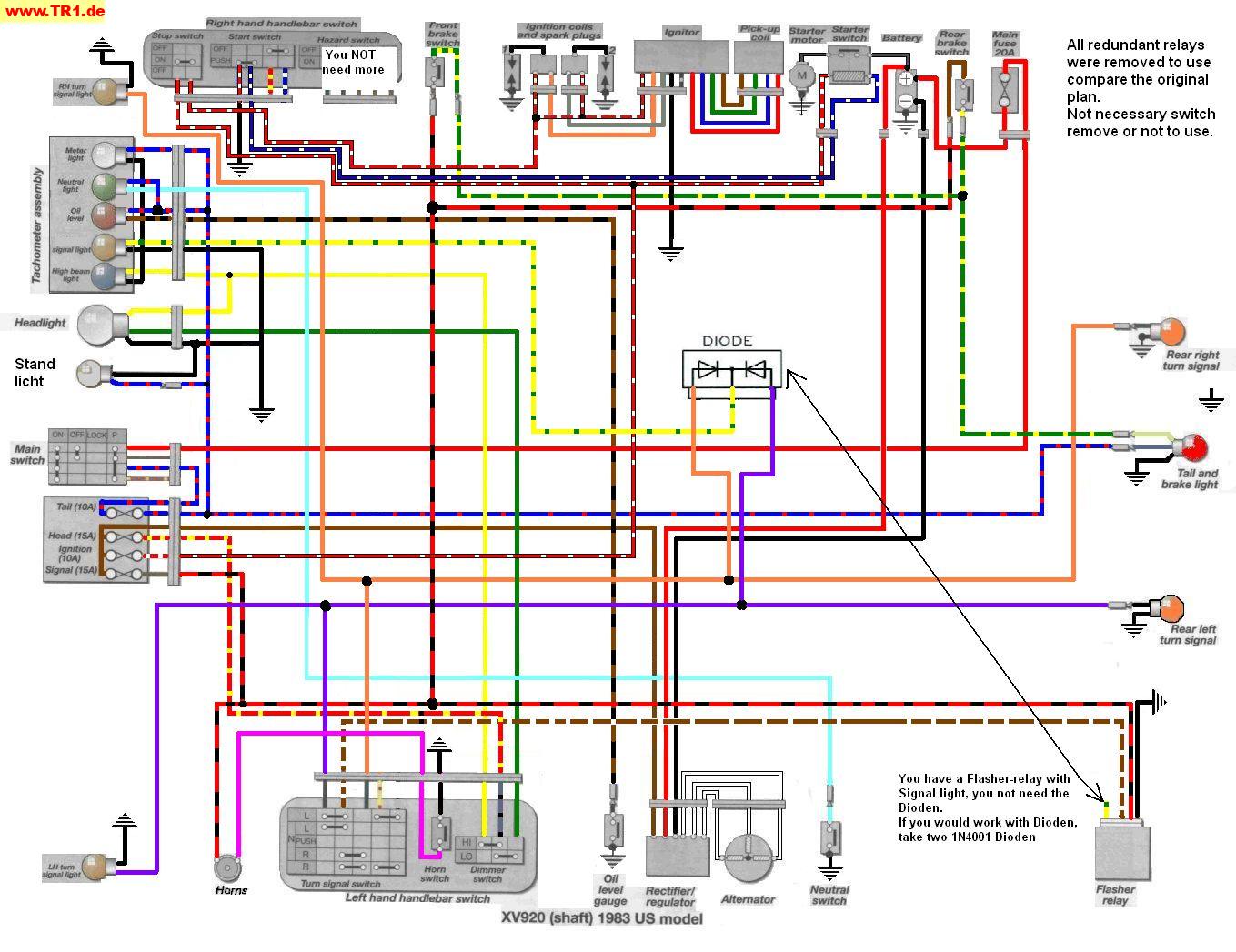 1995 Yamaha Virago 750 Wiring Diagram